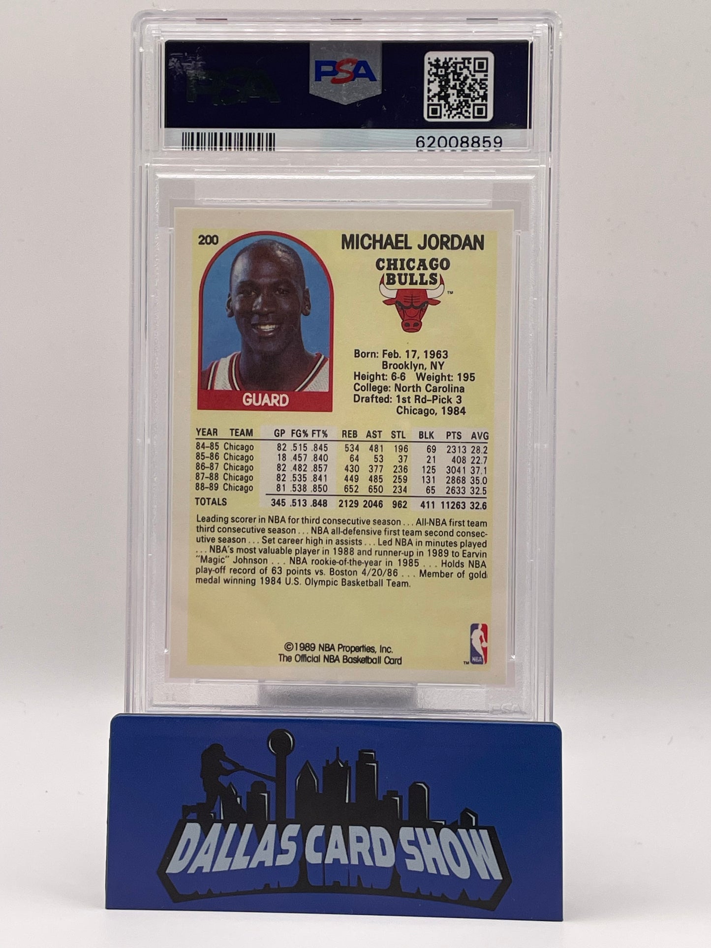 1989 Hoops #200 Michael Jordan PSA 7