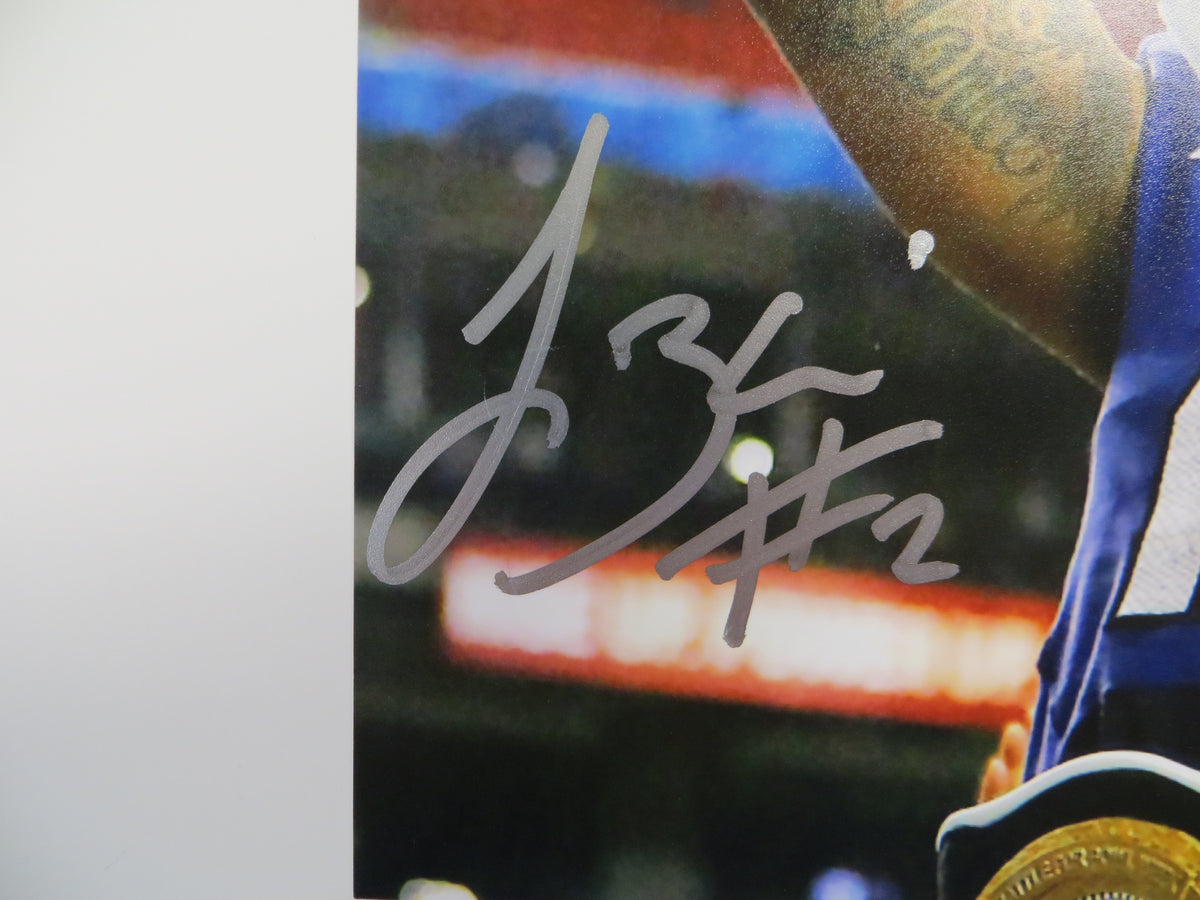 TREVONE BOYKIN TCU HORNED FROGS SIGNED 8x10 with the Trophy PHOTO BAS