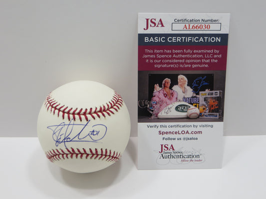 FRANCISCO CORDERO SIGNED RAWLINGS OML BASEBALL Texas Rangers JSA COA