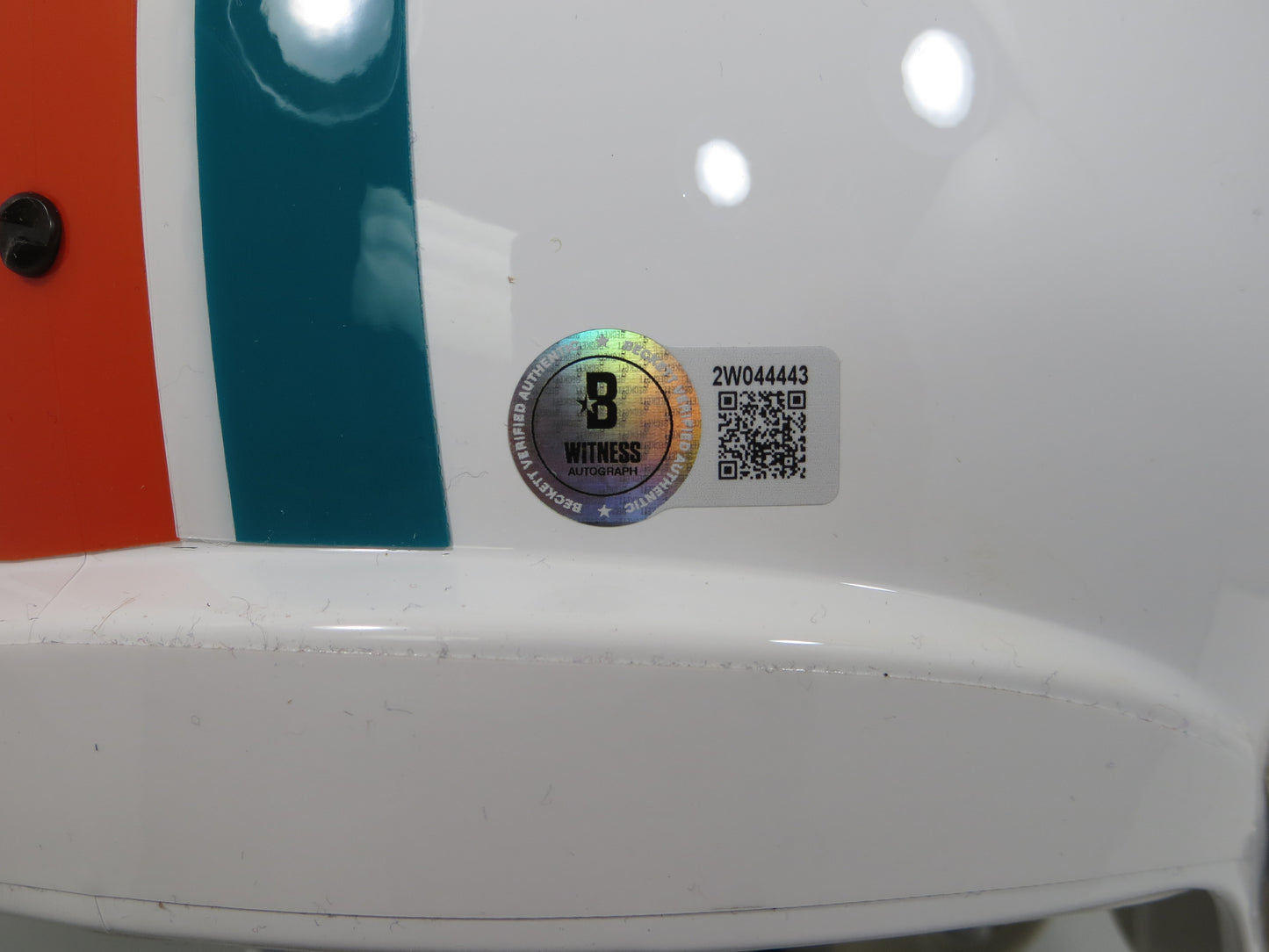 ZACH THOMAS SIGNED MIAMI DOLPHINS Riddell FULL SIZE HELMET Texas Tech BAS