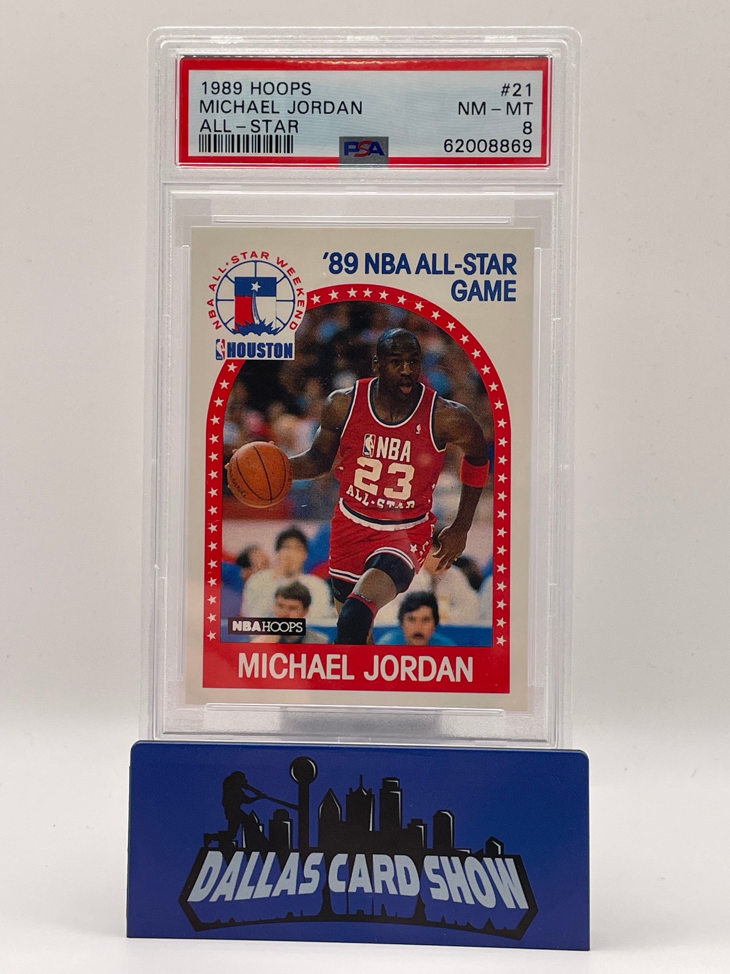 1989 Hoops #21 Michael Jordan All-Star PSA 8