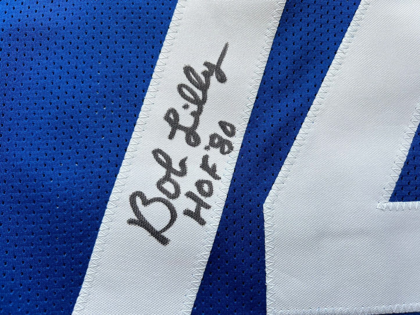 BOB LILLY SIGNED BLUE JERSEY Size 3XL Dallas Cowboys w/HOF 80 BAS COA