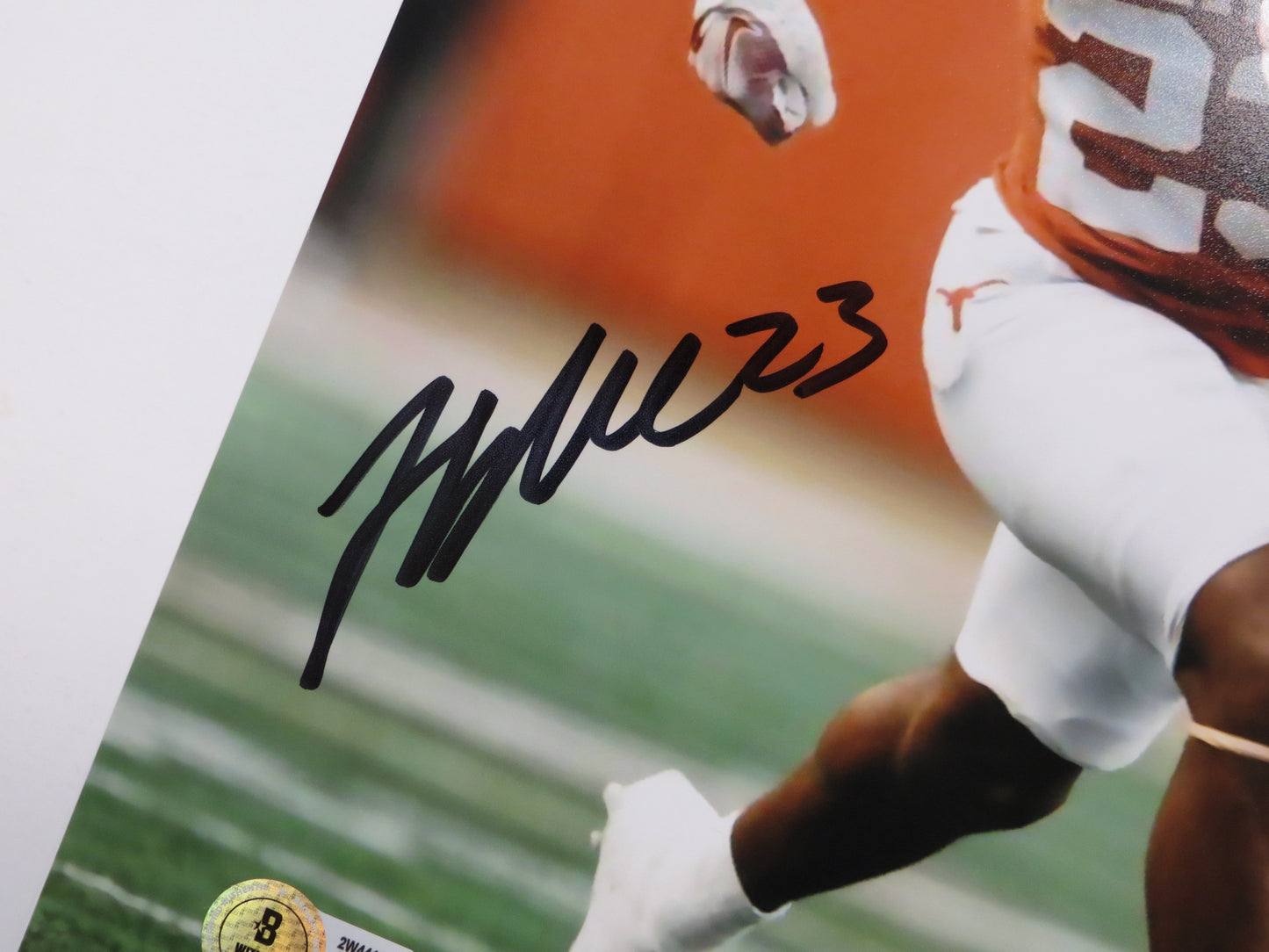 JAYDON BLUE Texas Longhorns SIGNED Open Field 8x10 PHOTO Dallas Cowboys BAS COA