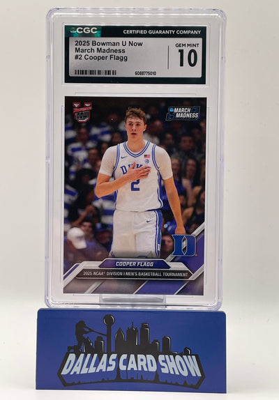 2025 Bowman U Now #2 Cooper Flagg March Madness CGC 10