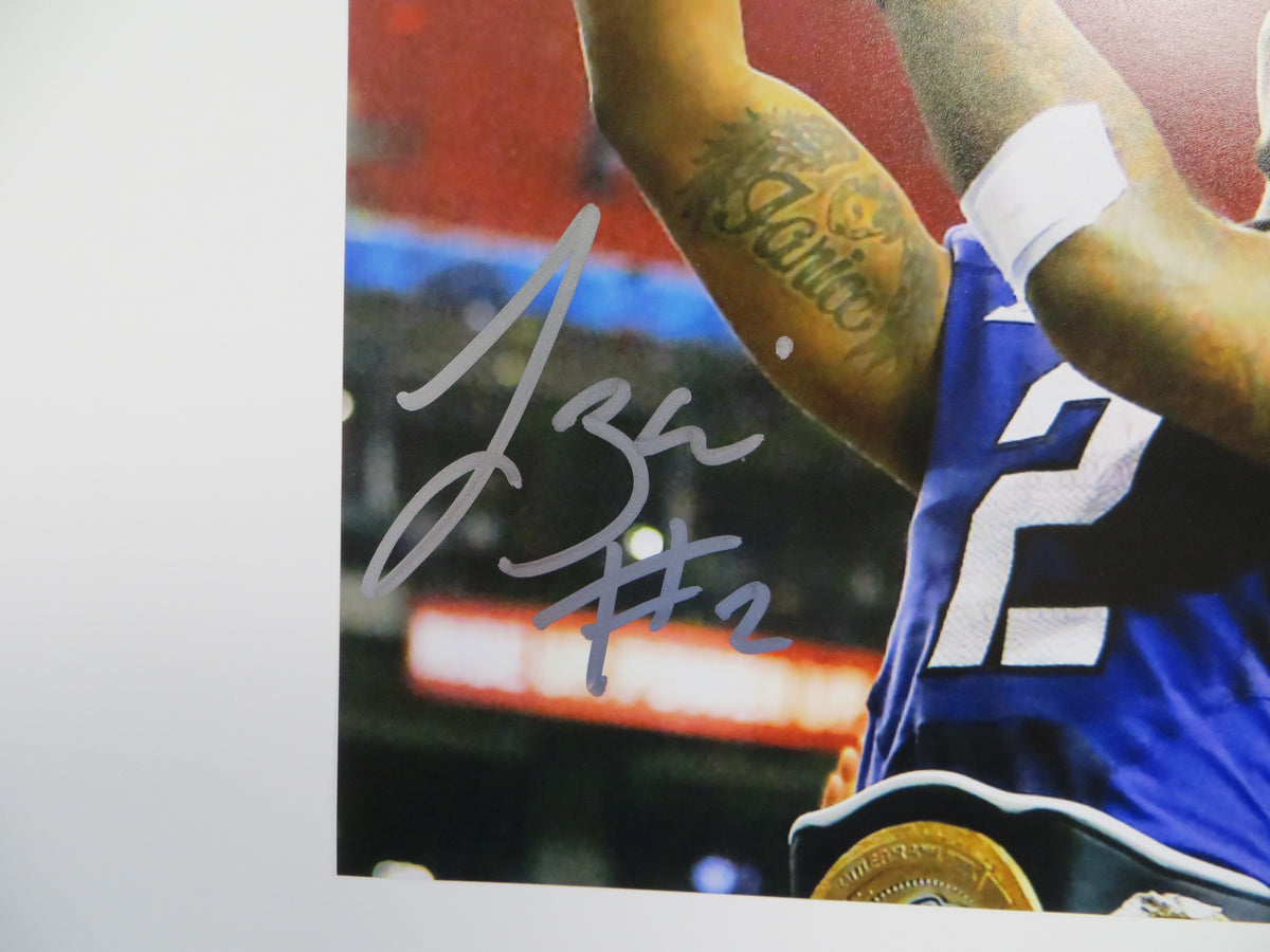TREVONE BOYKIN TCU HORNED FROGS SIGNED 8x10 with the Trophy PHOTO BAS