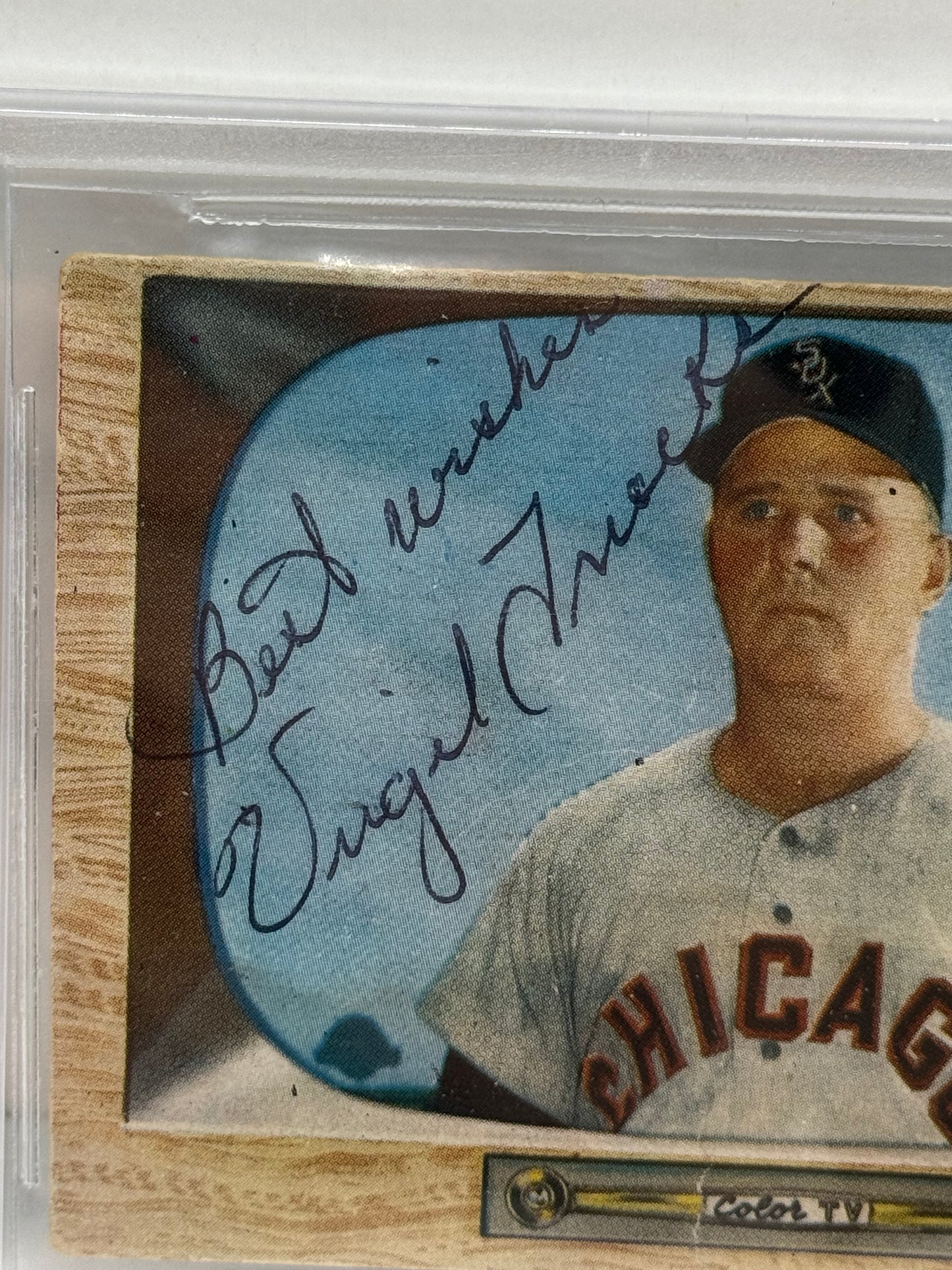 1955 Bowman Virgil Trucks #26 Auto Beckett Authentic Deceased in 2013