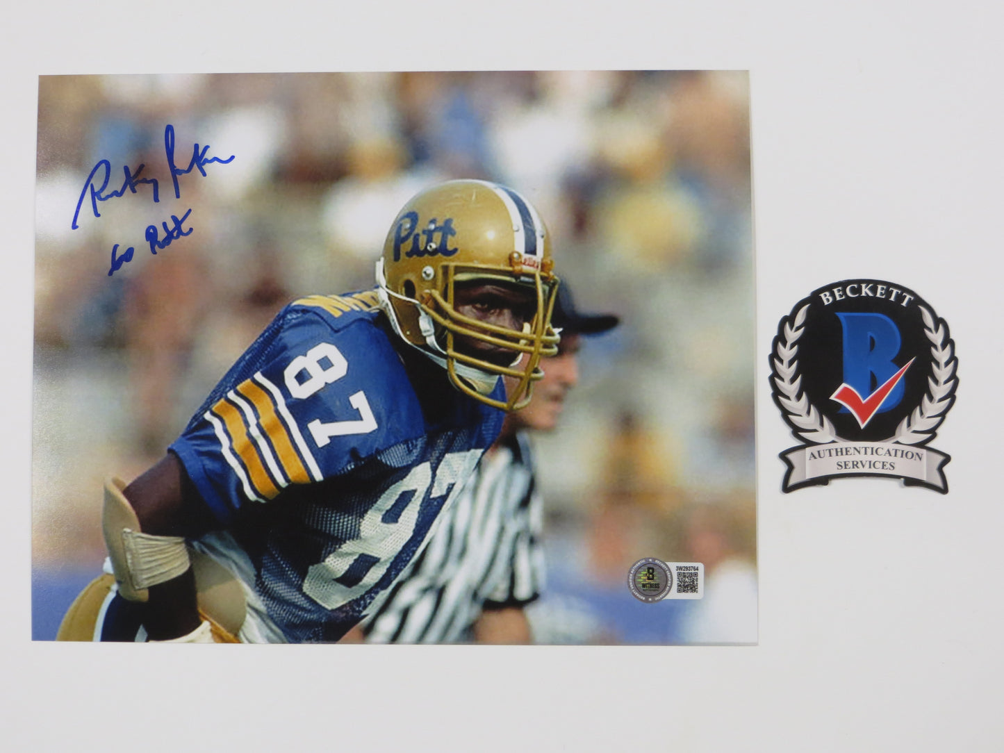 RICKEY JACKSON PITT PANTHERS SIGNED 8x10 PHOTO New Orleans Saints w/GoPitt BAS