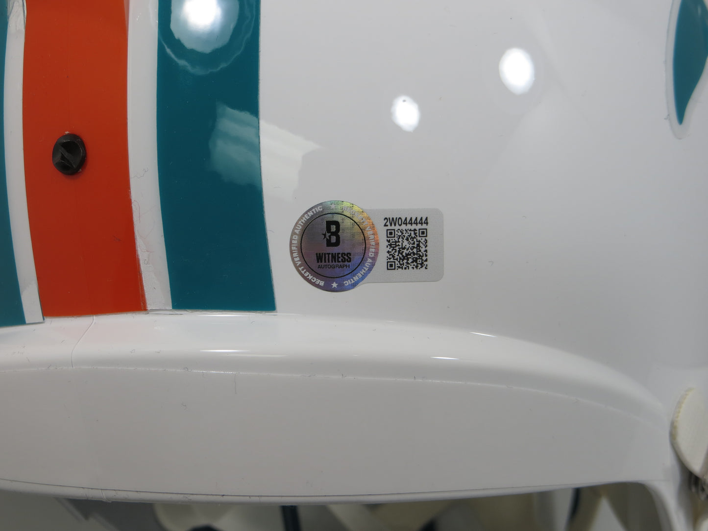 ZACH THOMAS SIGNED MIAMI DOLPHINS Riddell FULL SIZE HELMET Texas Tech BAS