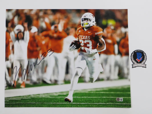 JAYDON BLUE Texas Longhorns SIGNED Sideline 16x20 PHOTO Creased BAS COA