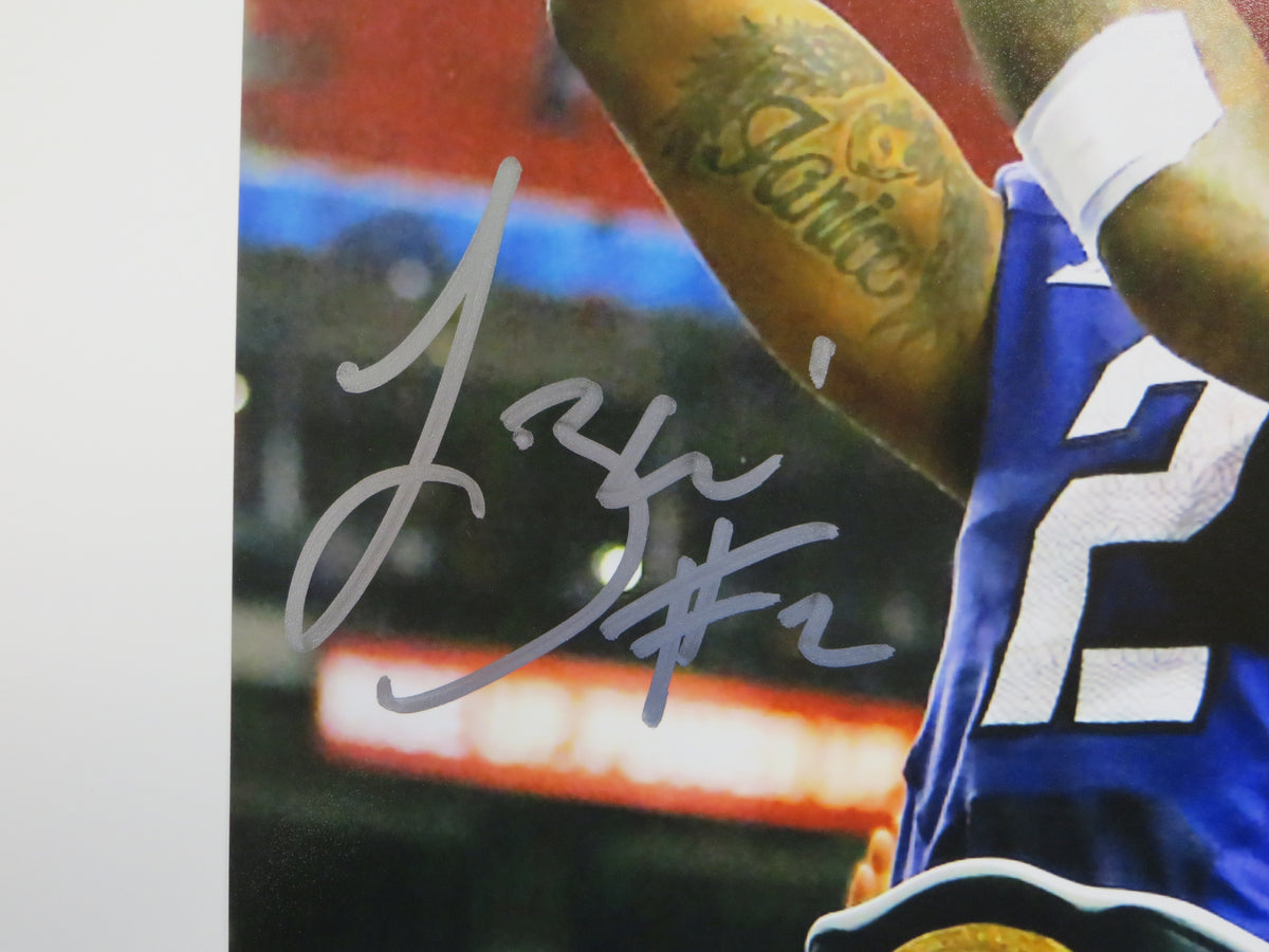 TREVONE BOYKIN TCU HORNED FROGS SIGNED 8x10 with the Trophy PHOTO BAS