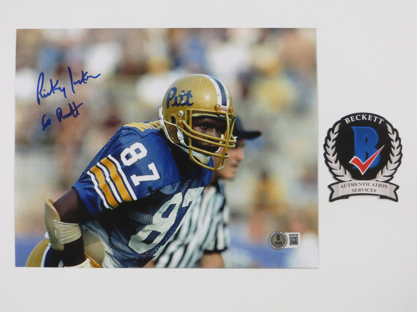 RICKEY JACKSON PITT PANTHERS SIGNED 8x10 PHOTO New Orleans Saints w/GoPitt BAS