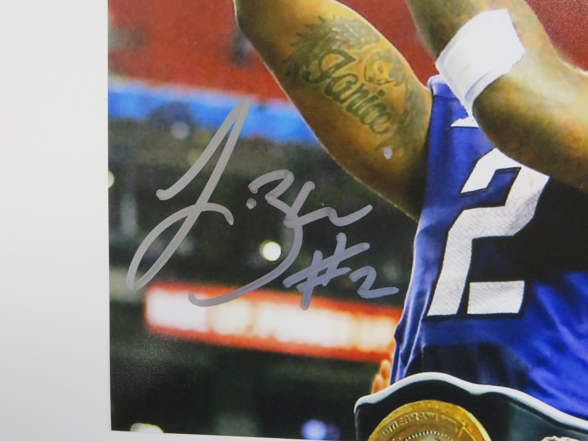 TREVONE BOYKIN TCU HORNED FROGS SIGNED 8x10 with the Trophy PHOTO BAS