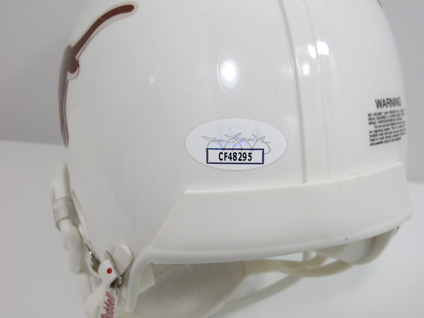 COLT McCOY SIGNED TEXAS UT LONGHORNS Mini Helmet JSA COA