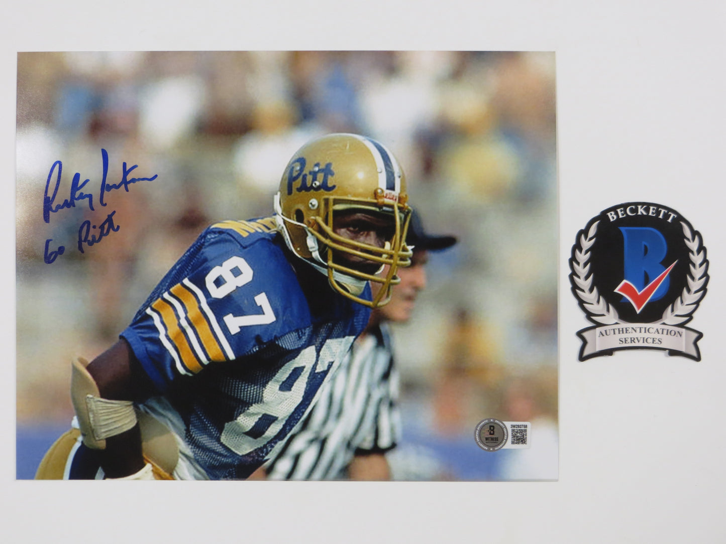 RICKEY JACKSON PITT PANTHERS SIGNED 8x10 PHOTO New Orleans Saints w/GoPitt BAS