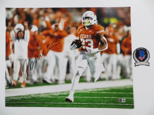 JAYDON BLUE Texas Longhorns SIGNED Sideline 16x20 PHOTO Dallas Cowboys BAS COA