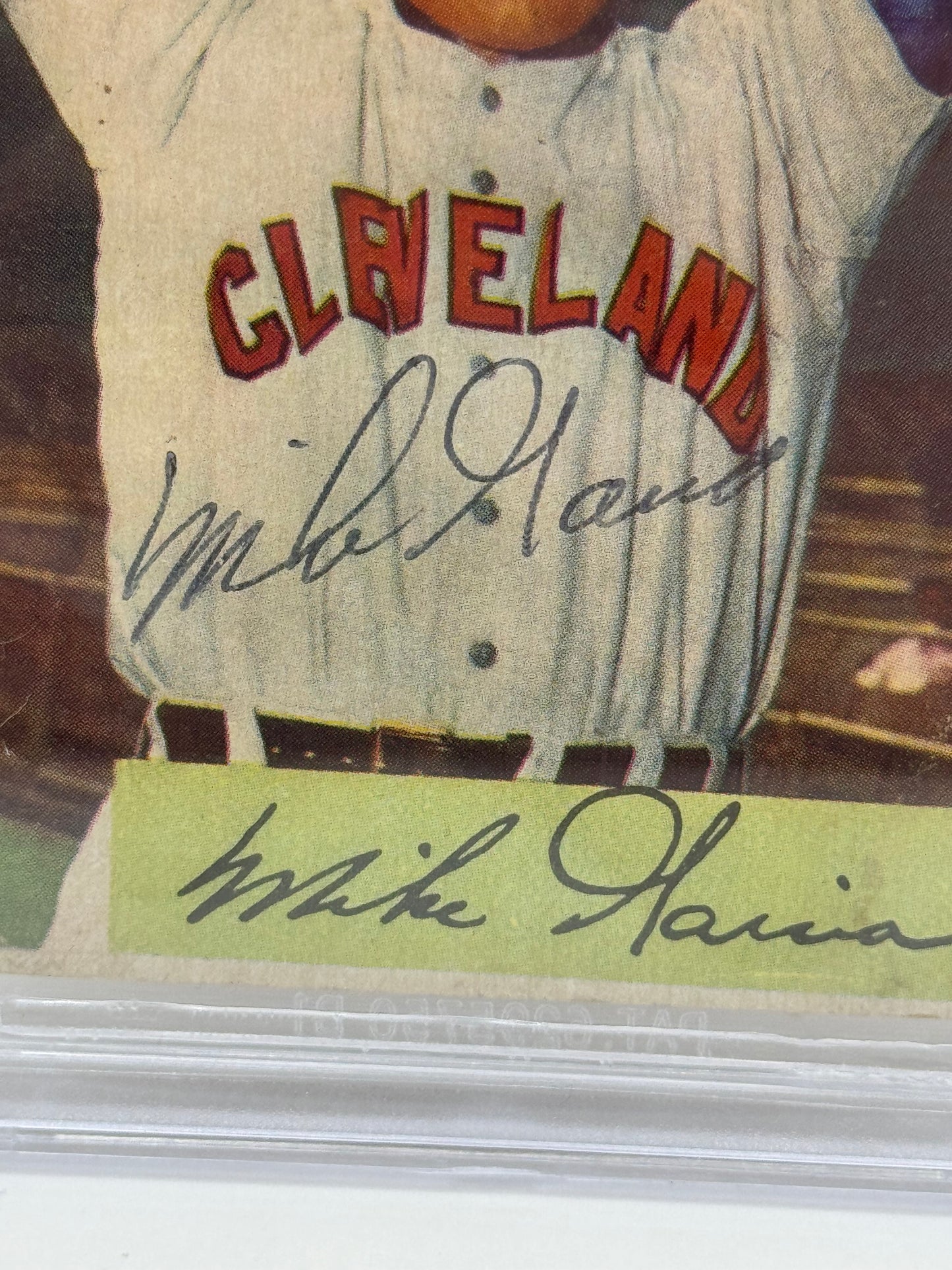 1954 Bowman Mike Garcia #100 Auto Beckett Authentic Deceased in 1986