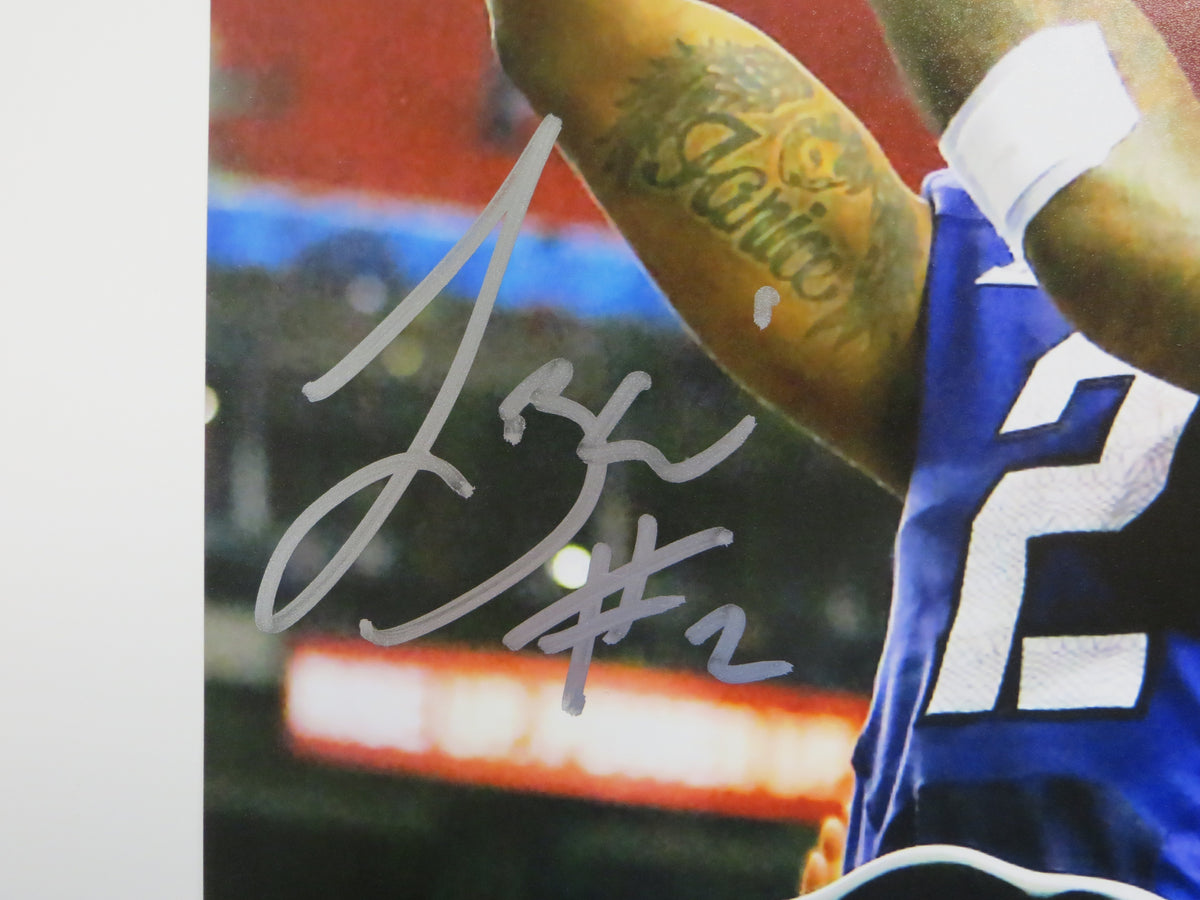 TREVONE BOYKIN TCU HORNED FROGS SIGNED 8x10 with the Trophy PHOTO BAS