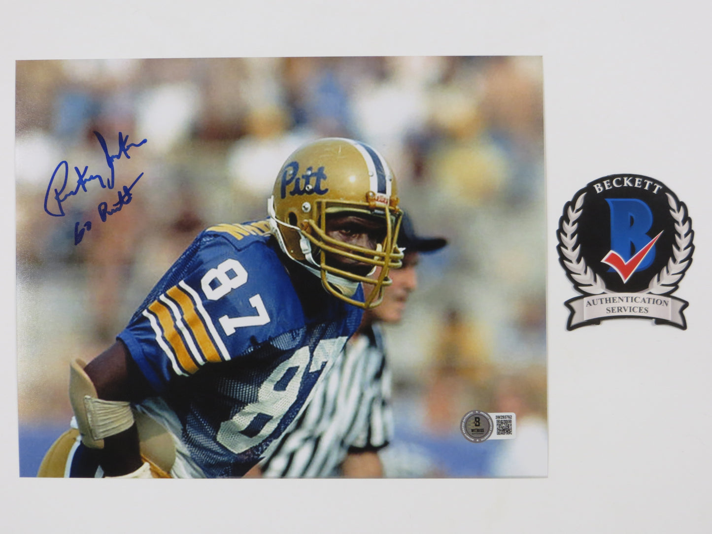 RICKEY JACKSON PITT PANTHERS SIGNED 8x10 PHOTO New Orleans Saints w/GoPitt BAS