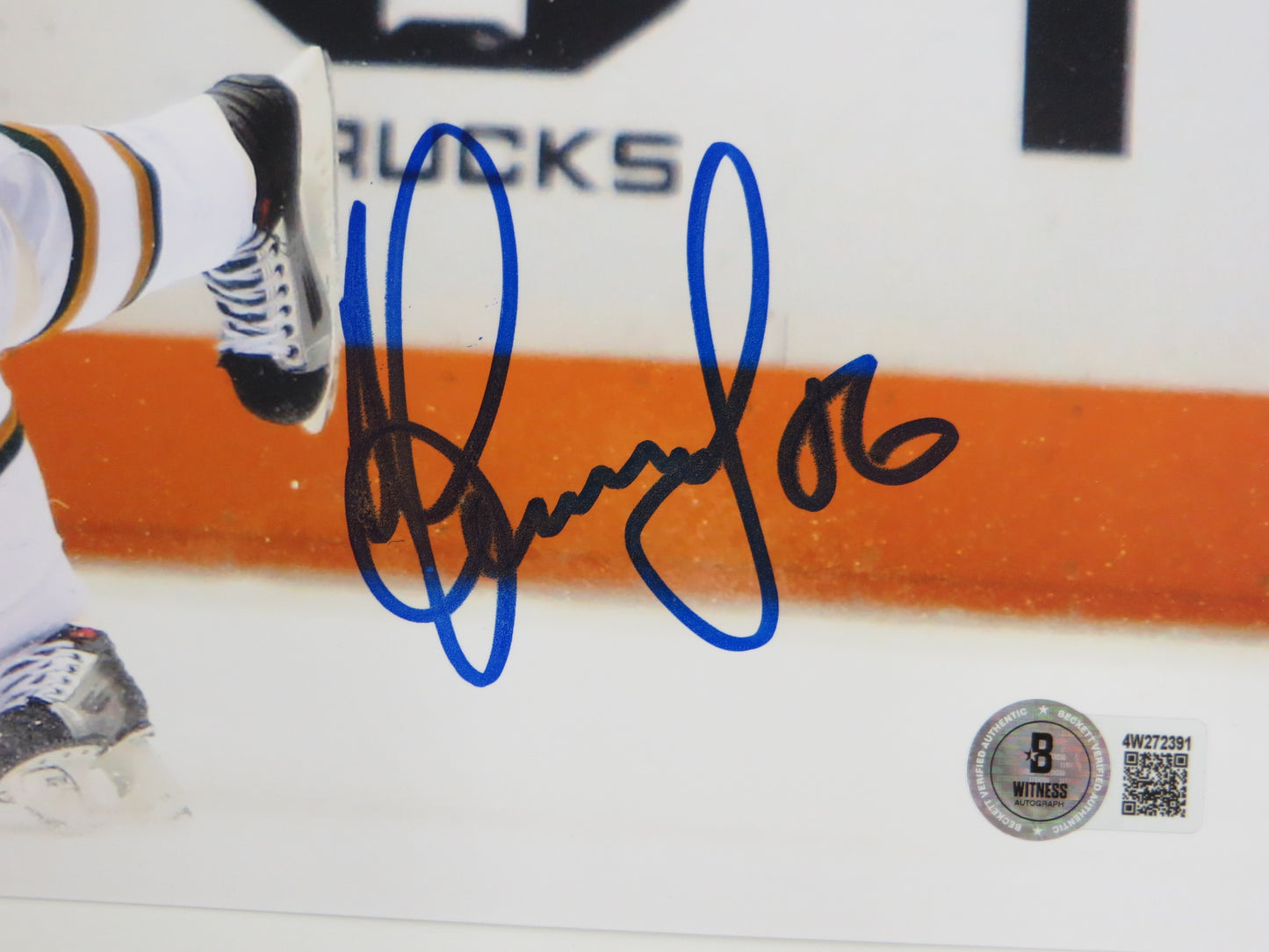 SERGEI ZUBOV DALLAS STARS SIGNED 8x10 Slap Shot PHOTO Soviet Union RUSSIA BAS