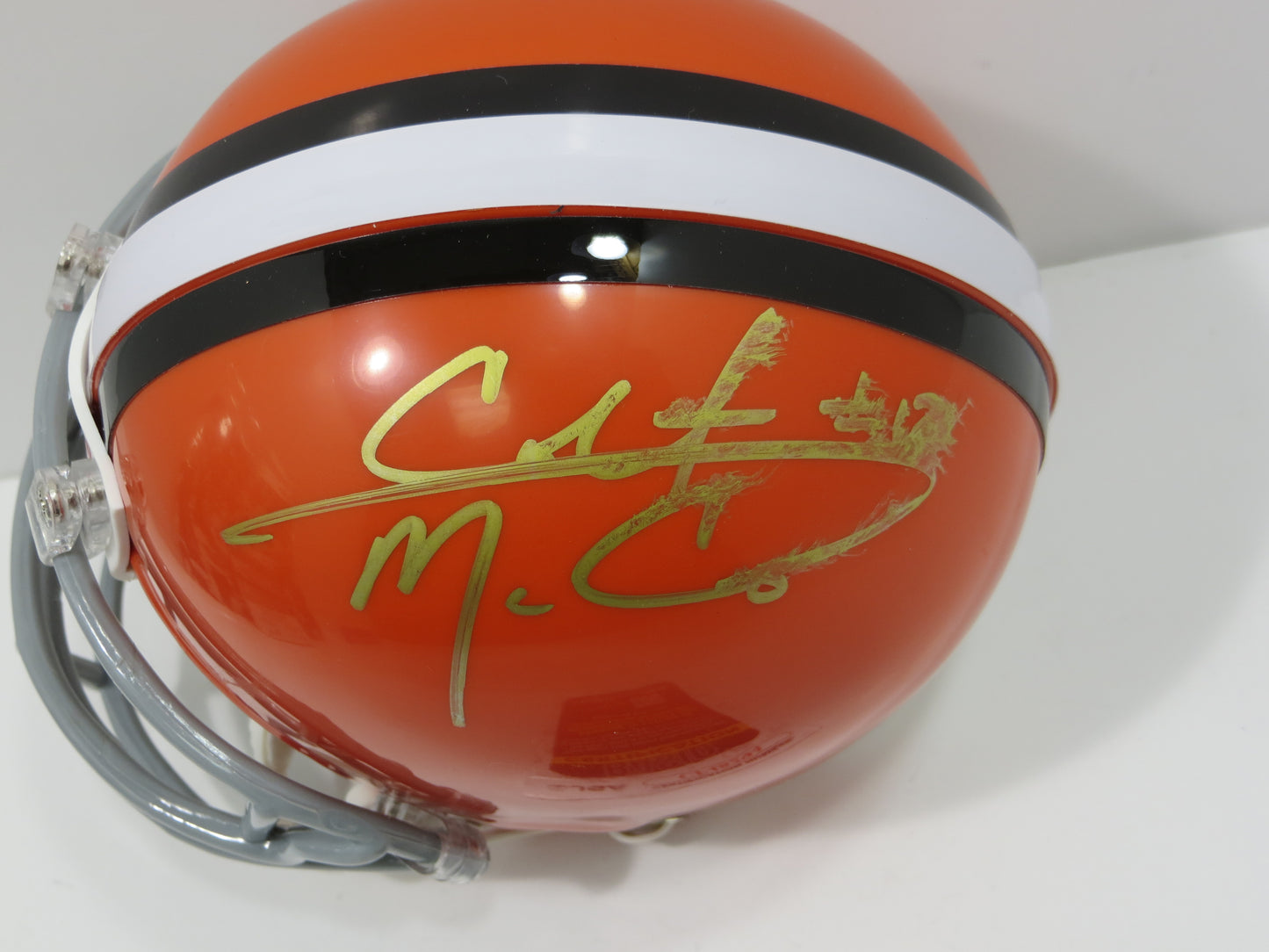 COLT McCOY SIGNED CLEVELAND BROWNS Mini Helmet TEXAS UT LONGHORNS JSA COA