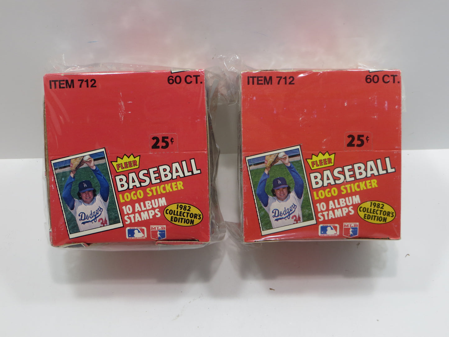1982 FLEER BASEBALL STICKERS EMPTY BOX Lot of 2 BOXES