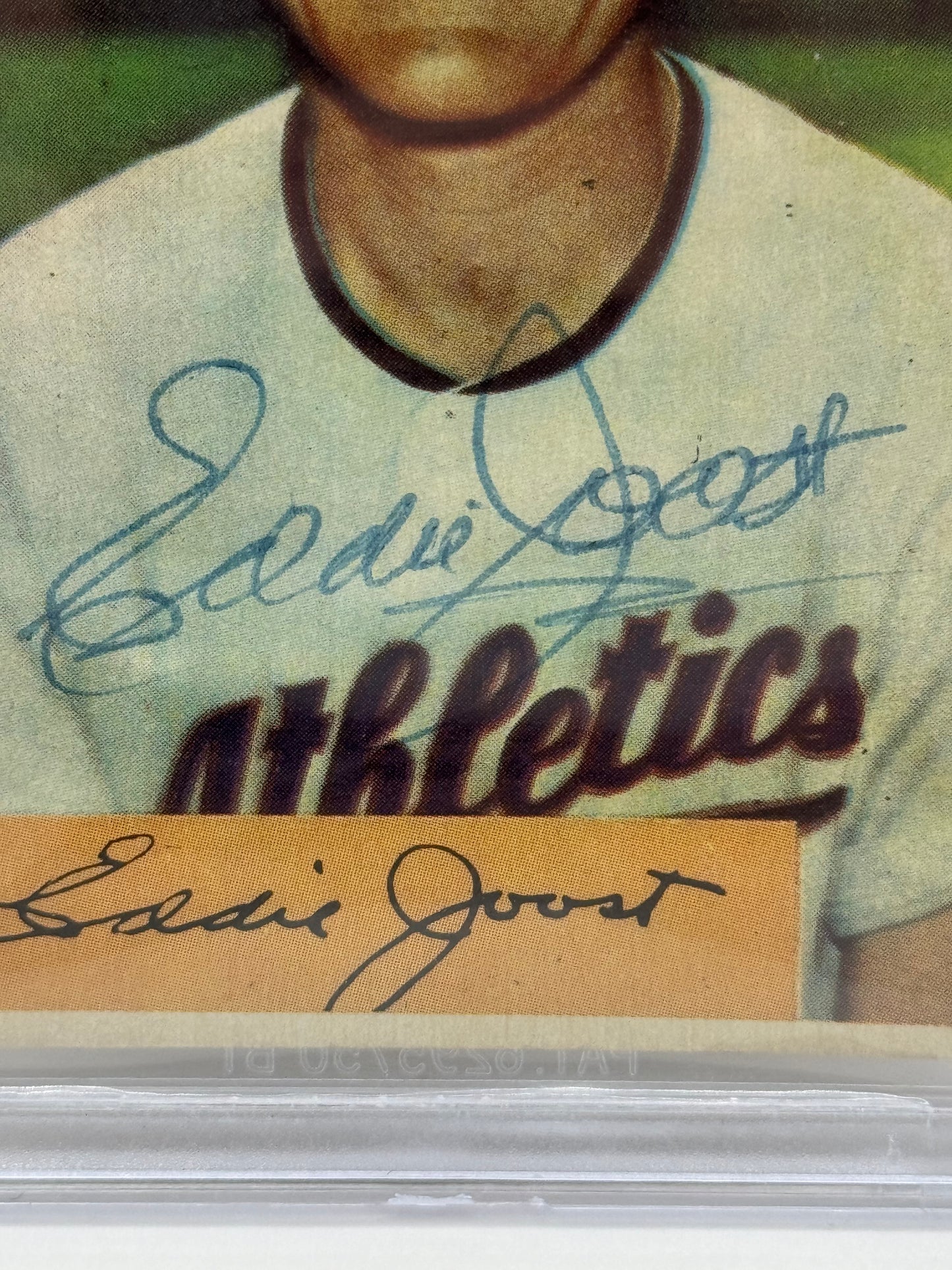 1954 Bowman Eddie Joost #35A Auto Beckett Authentic Deceased in 2011