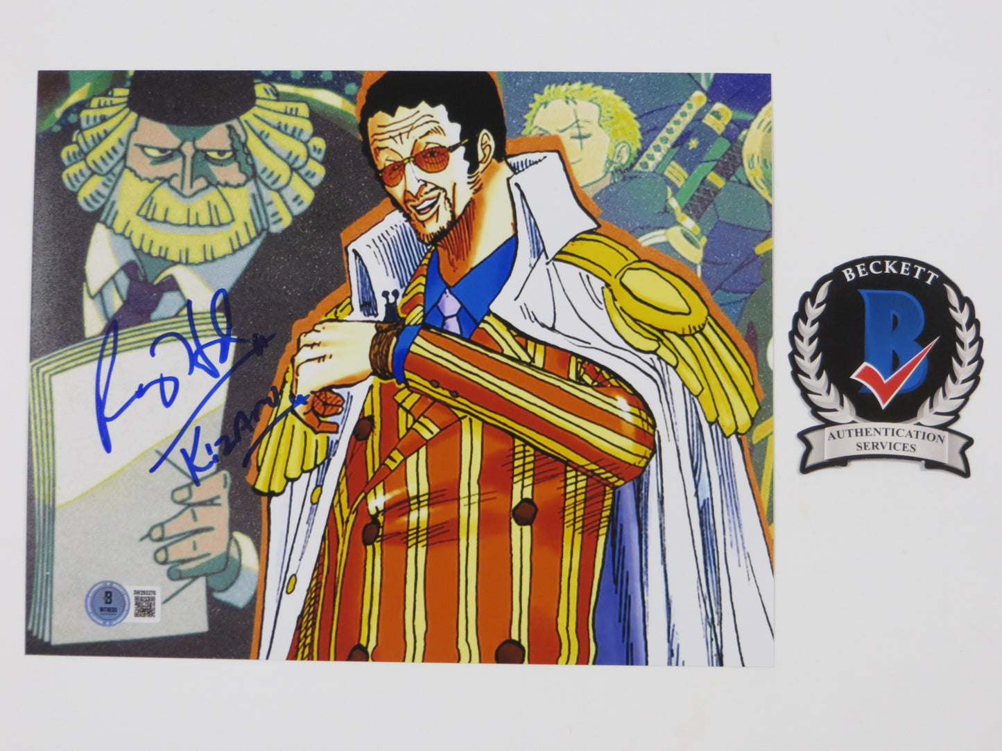 RAY HURD ONE PIECE - KIZARU SIGNED w/Kizaru INSCRIPTION 8x10 PHOTO BAS COA
