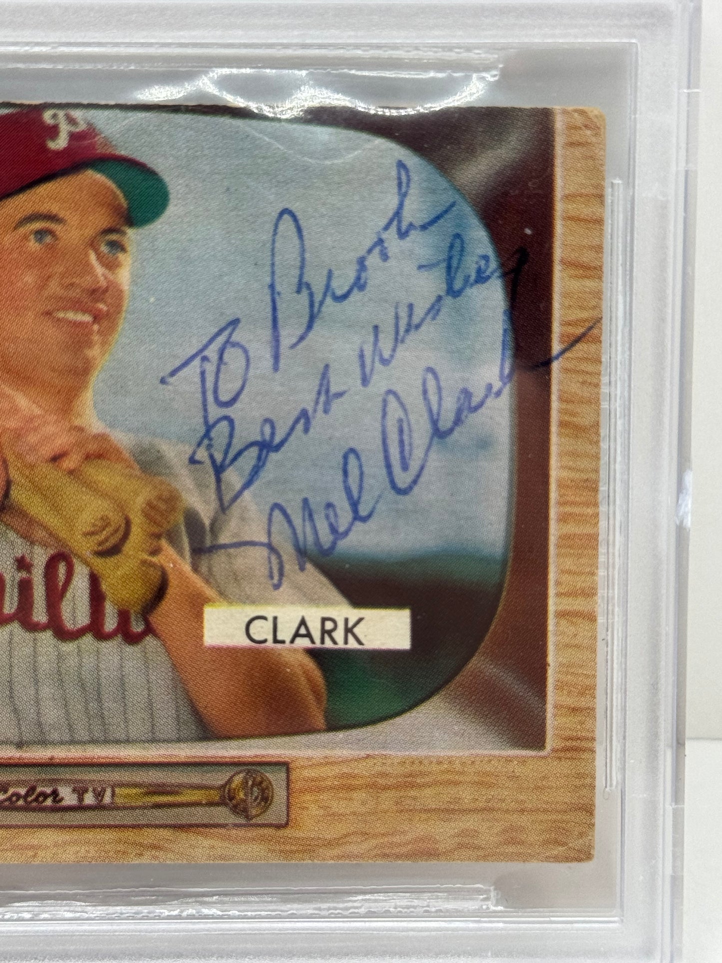 1955 Bowman Mel Clark #41 Auto Beckett Authentic Deceased in 2014