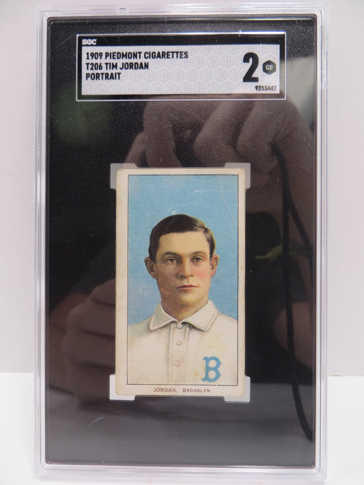 1909 Piedmont Cigarettes T206 Tim Jordan Portrait SGC 2