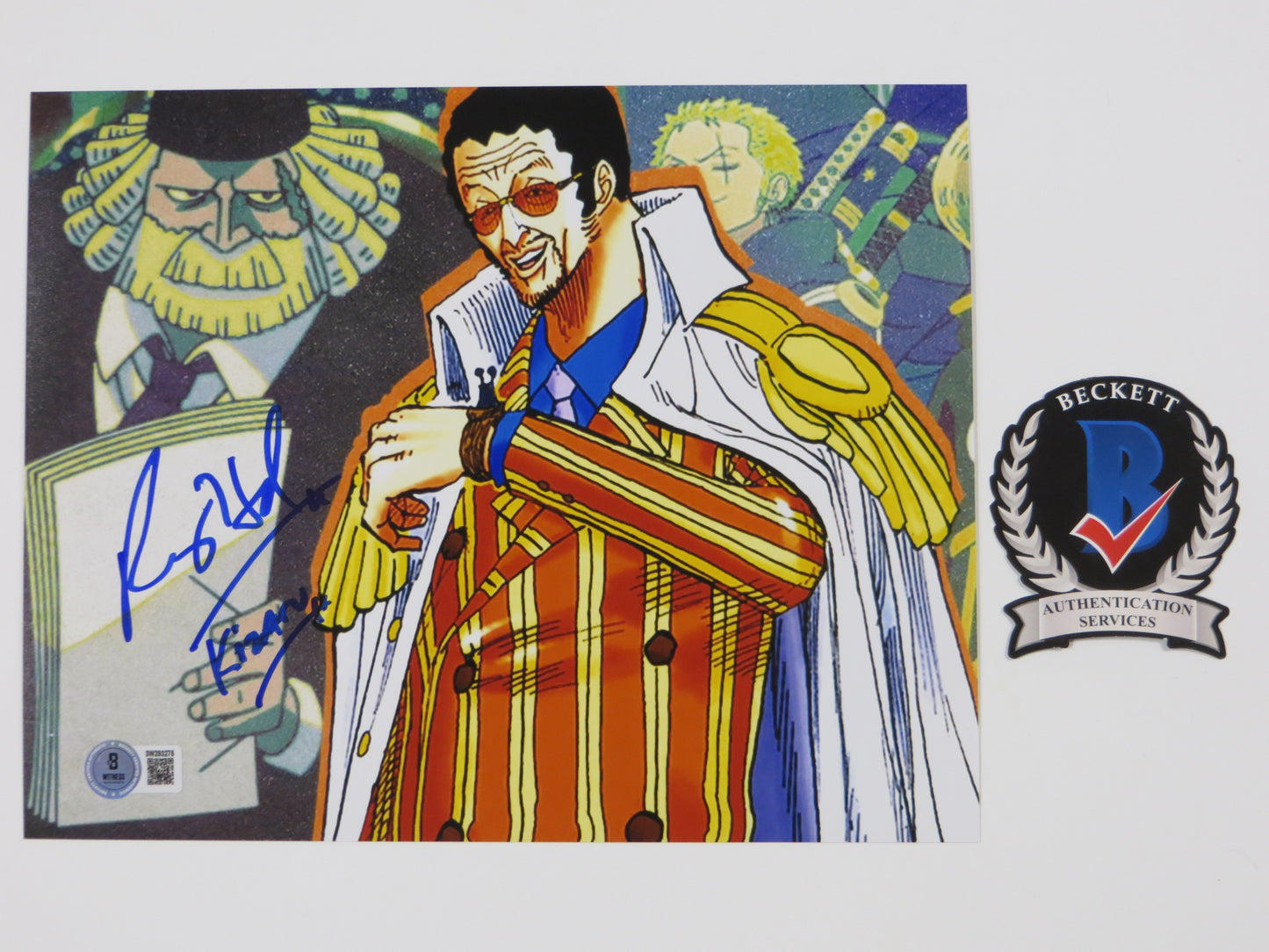 RAY HURD ONE PIECE - KIZARU SIGNED w/Kizaru INSCRIPTION 8x10 PHOTO BAS COA