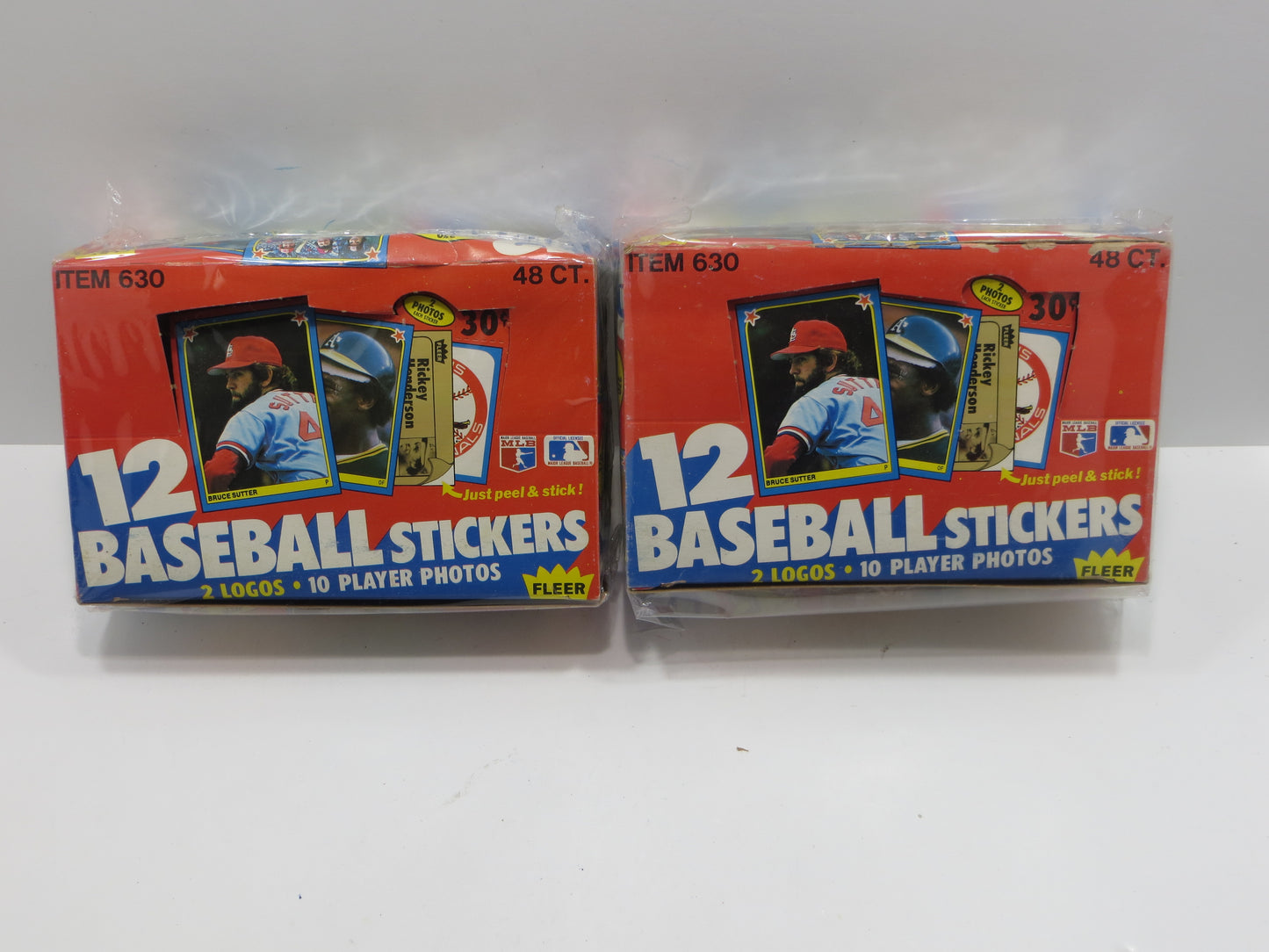 1983 FLEER BASEBALL STICKERS EMPTY Lot of 2 BOXES