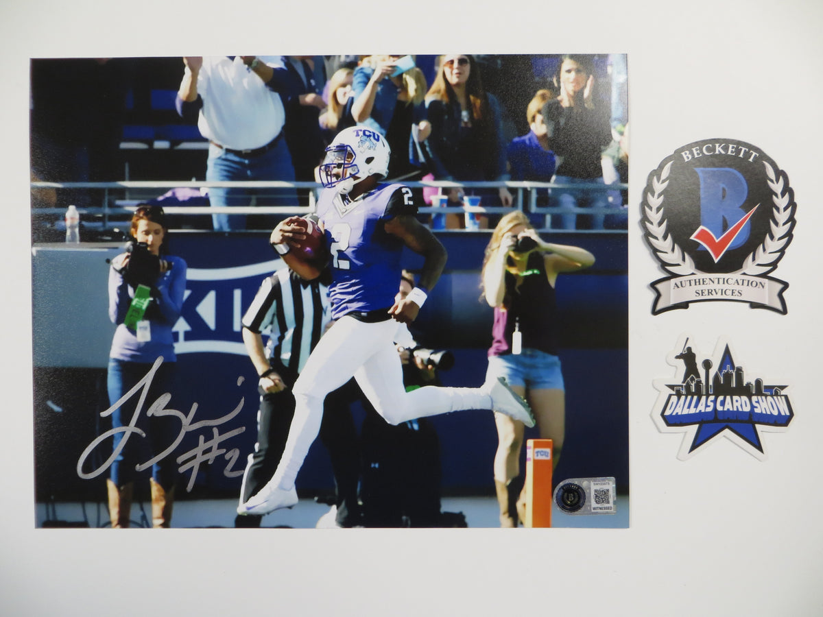 TREVONE BOYKIN TCU HORNED FROGS SIGNED 8x10 TD Run PHOTO BAS