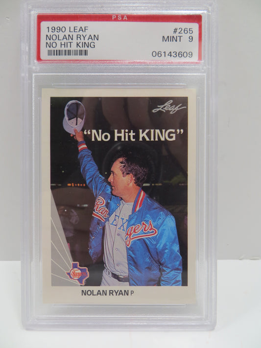 1990 Leaf Nolan Ryan No Hit King 265 PSA 9