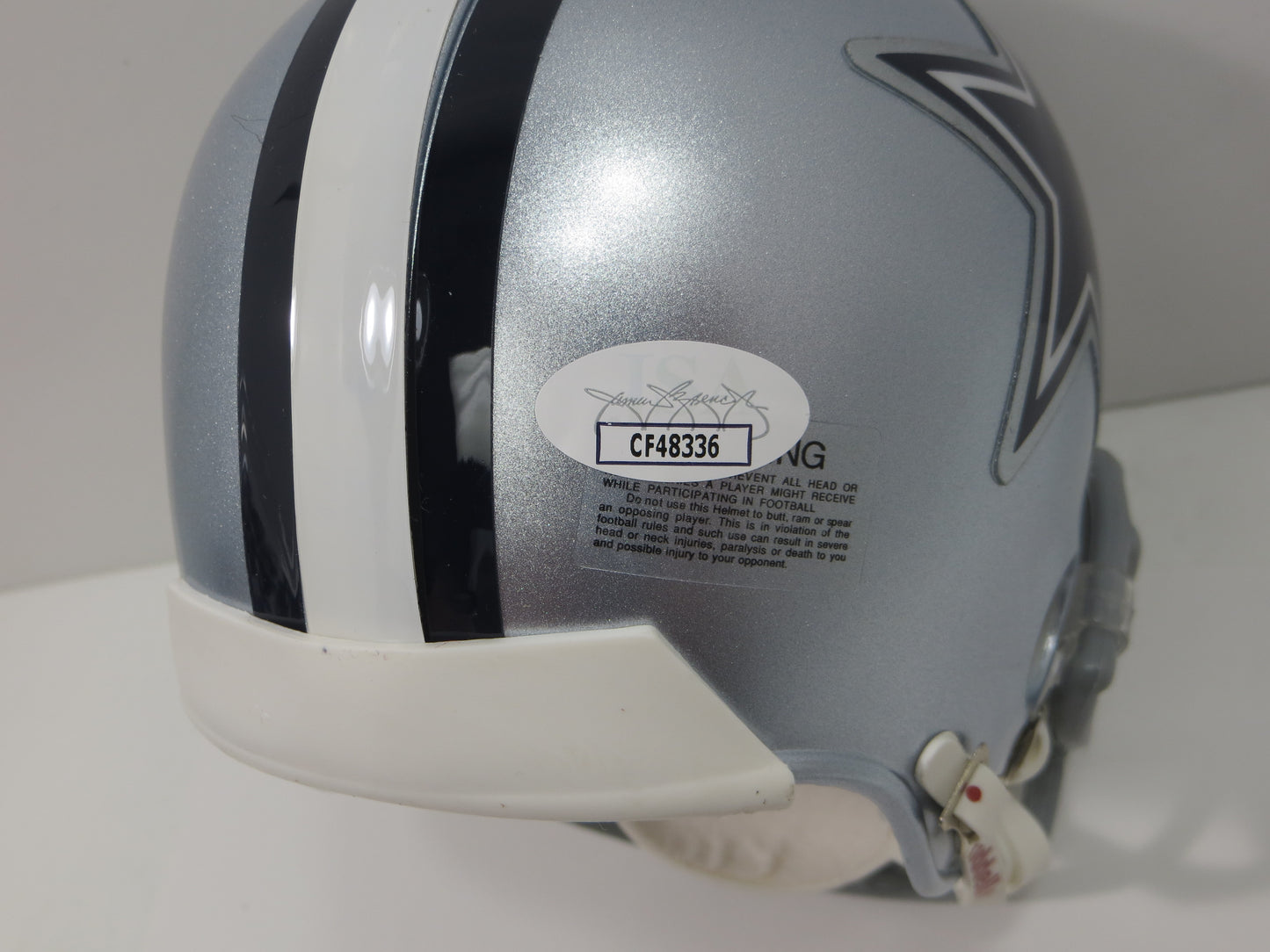 BILL BATES SIGNED DALLAS COWBOYS Mini Helmet Tennessee Vols JSA COA