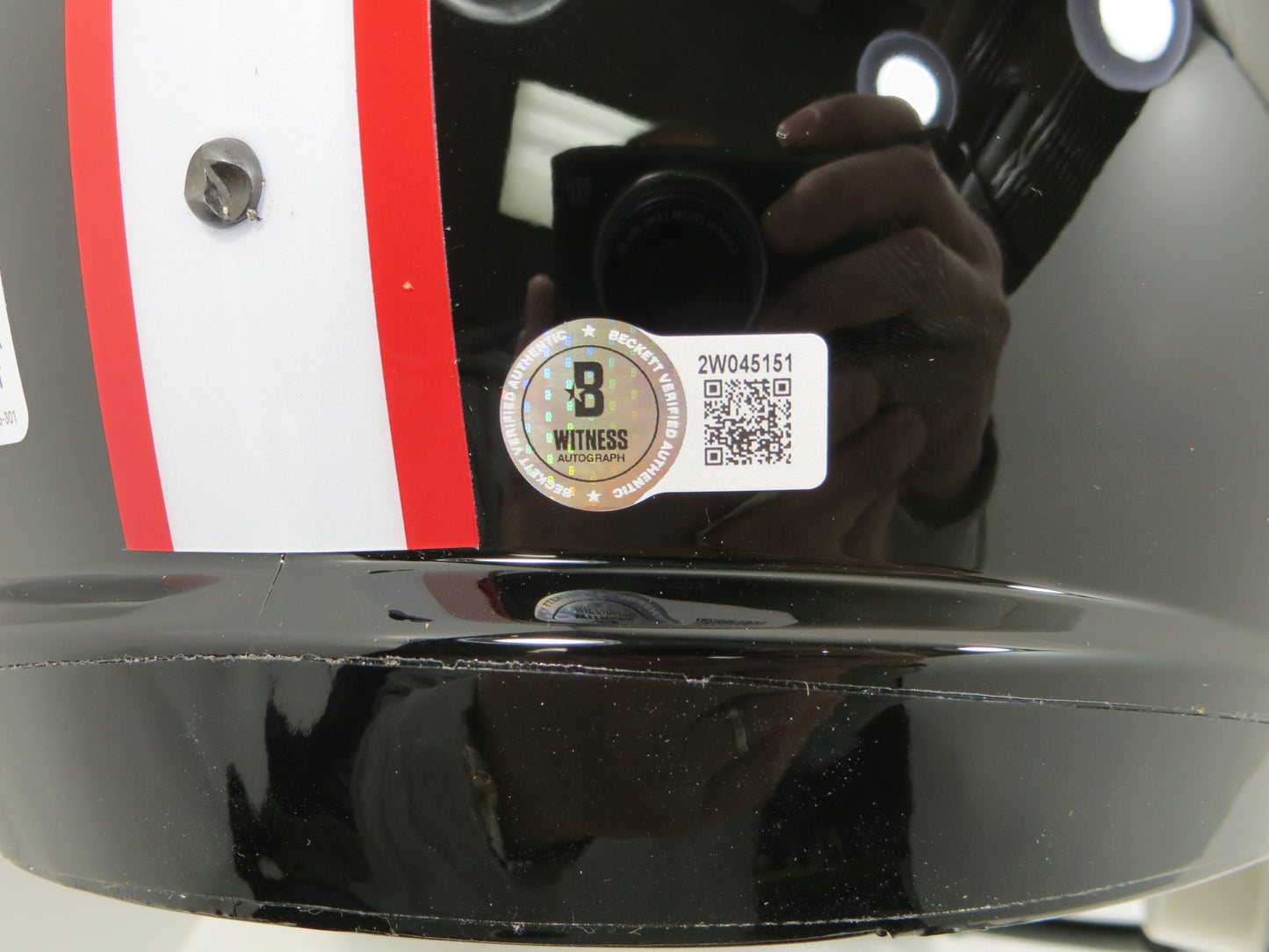 MICHAEL CRABTREE SIGNED TEXAS TECH RED RAIDERS FULL SIZE HELMET w/GunsUp! BAS