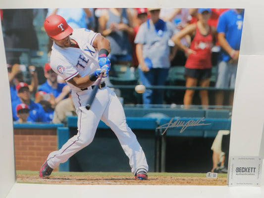 ADRIAN BELTRE Texas Rangers SIGNED 16x20 PHOTO 3000th HIT BAS