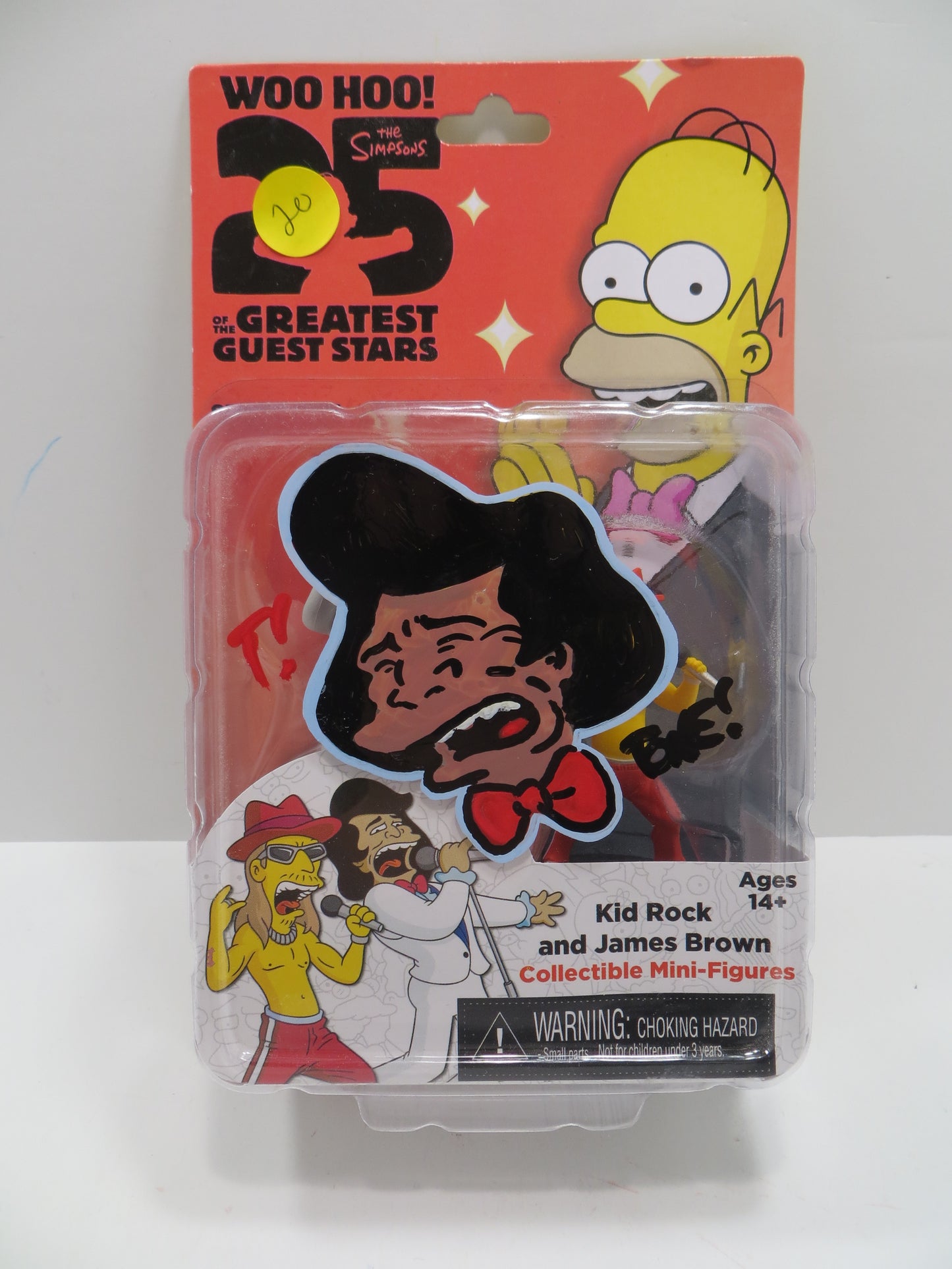 TONE RODRIGUEZ SIGNED SKETCHED Kid Rick & James Brown SIMPSONS FIGURINE