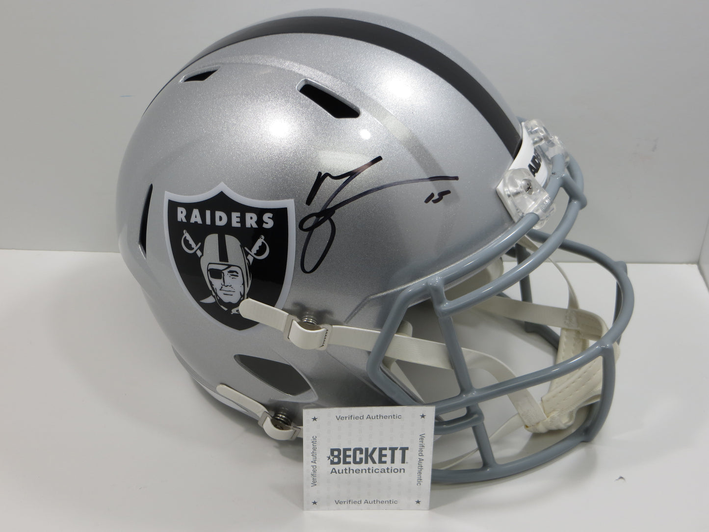 MICHAEL CRABTREE SIGNED OAKLAND RAIDERS Riddell FULL SIZE HELMET Texas Tech BAS