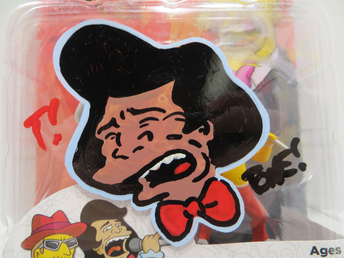 TONE RODRIGUEZ SIGNED SKETCHED Kid Rick & James Brown SIMPSONS FIGURINE