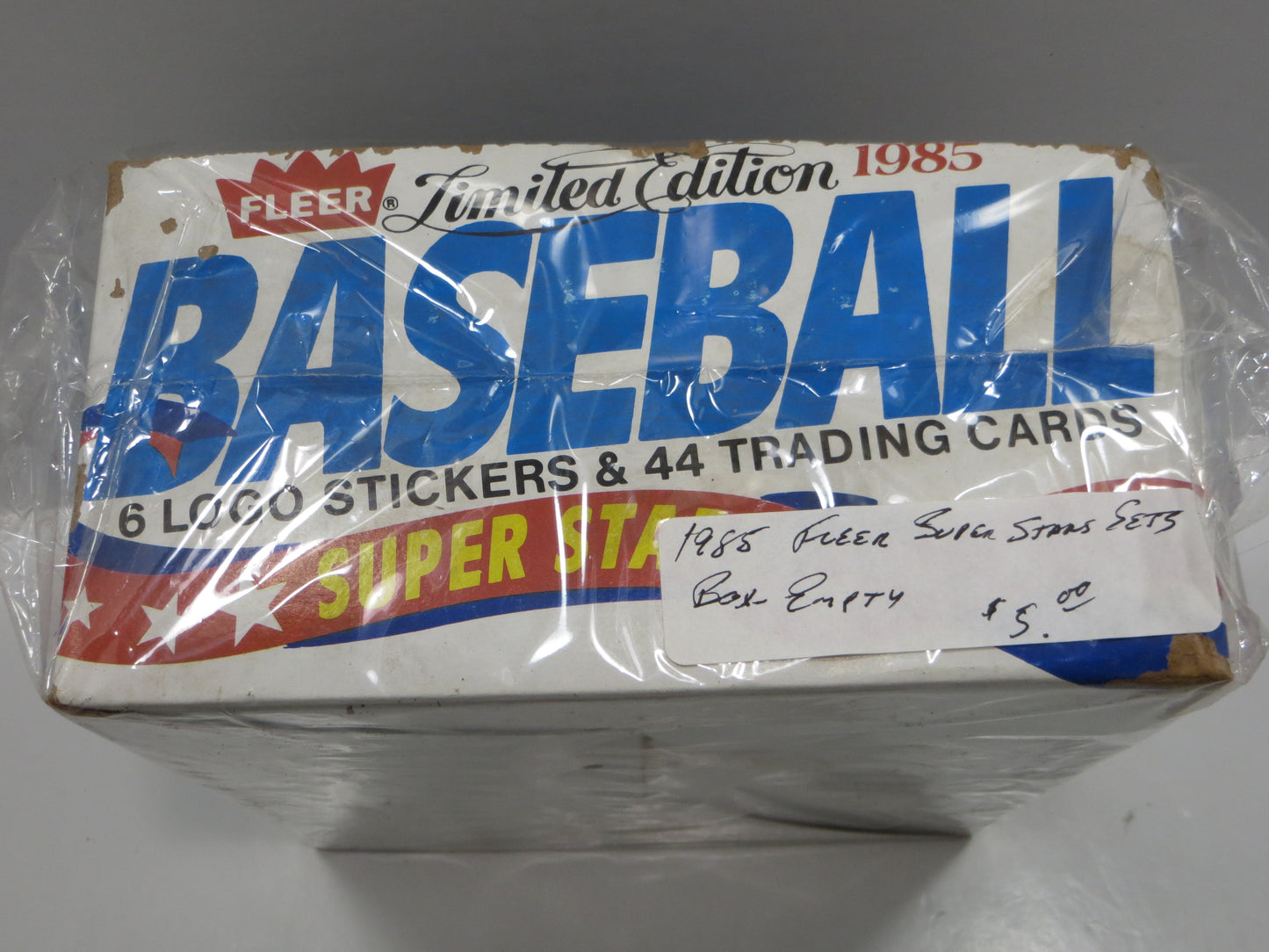 1985 FLEER BASEBALL SUPER STARS EMPTY BOX