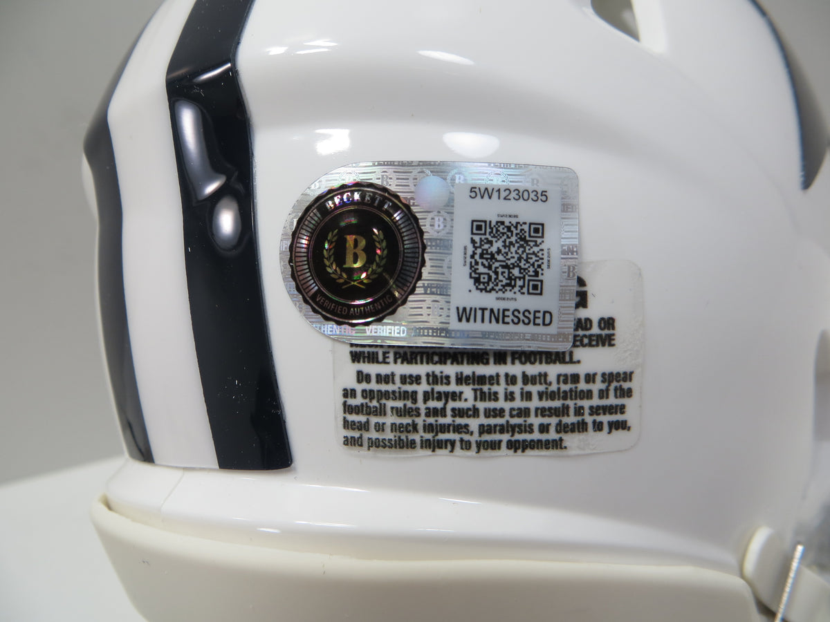 BOB LILLY DALLAS COWBOYS SIGNED Riddell Inaugural Season MINI HELMET TCU BAS