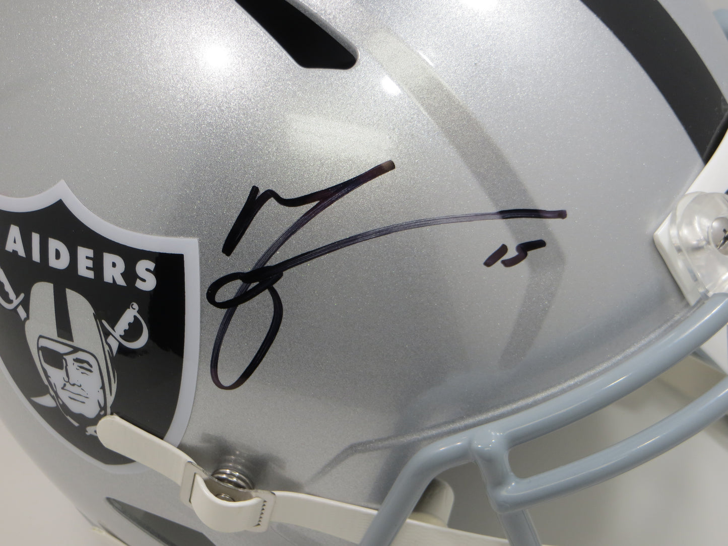 MICHAEL CRABTREE SIGNED OAKLAND RAIDERS Riddell FULL SIZE HELMET Texas Tech BAS