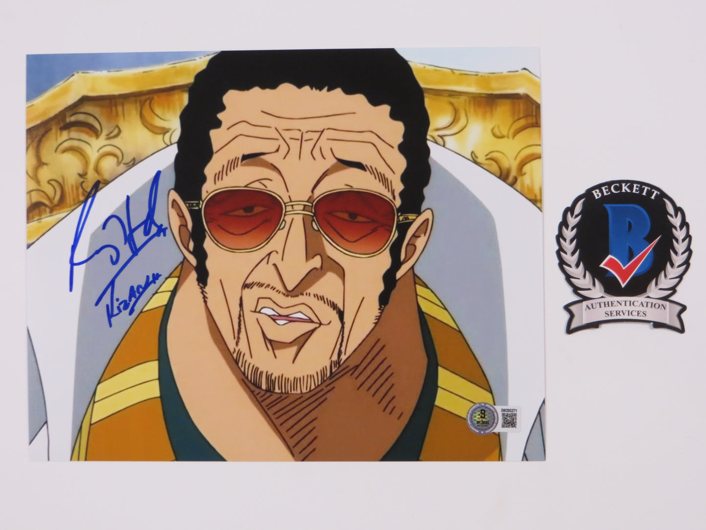 RAY HURD ONE PIECE - KIZARU SIGNED w/Kizaru INSCRIPTION 8x10 PHOTO BAS COA