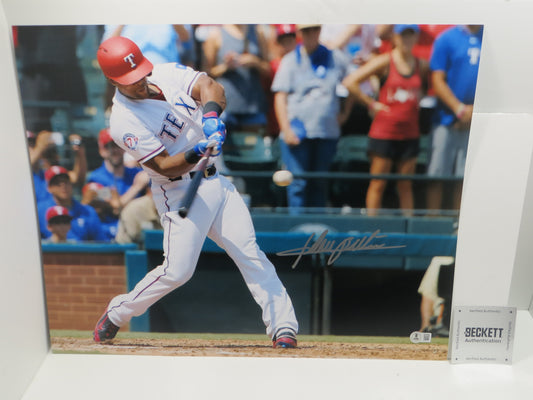ADRIAN BELTRE Texas Rangers SIGNED 16x20 PHOTO 3000th HIT BAS