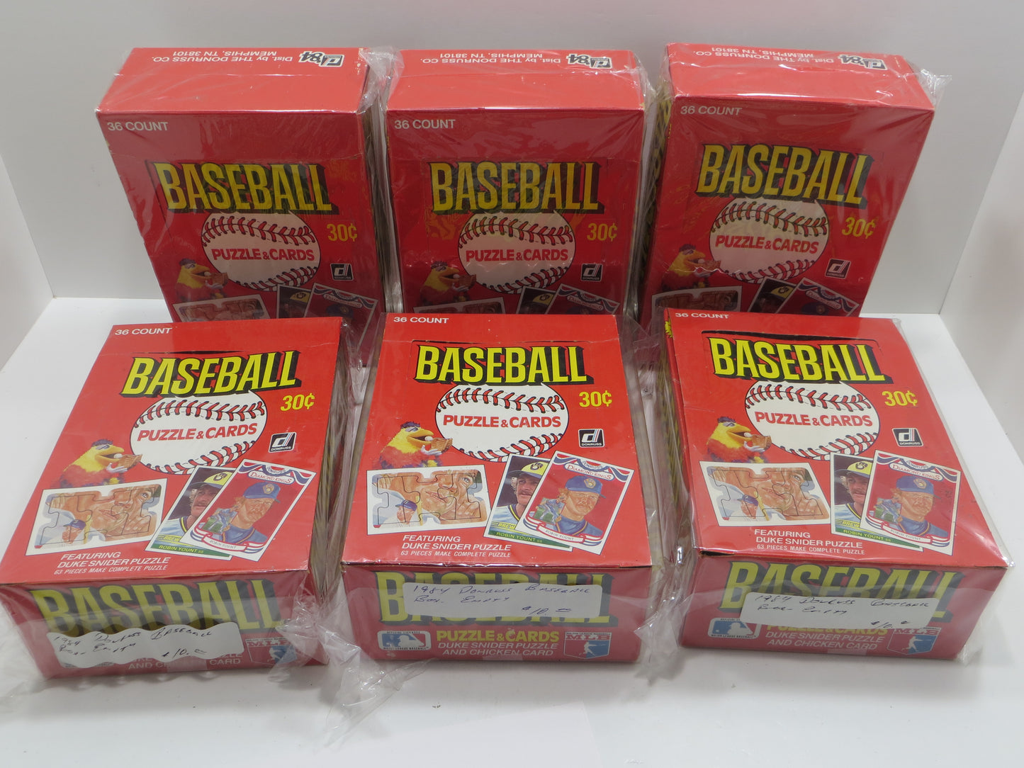 1984 DONRUSS BASEBALL EMPTY BOX Lot of 6 BOXES
