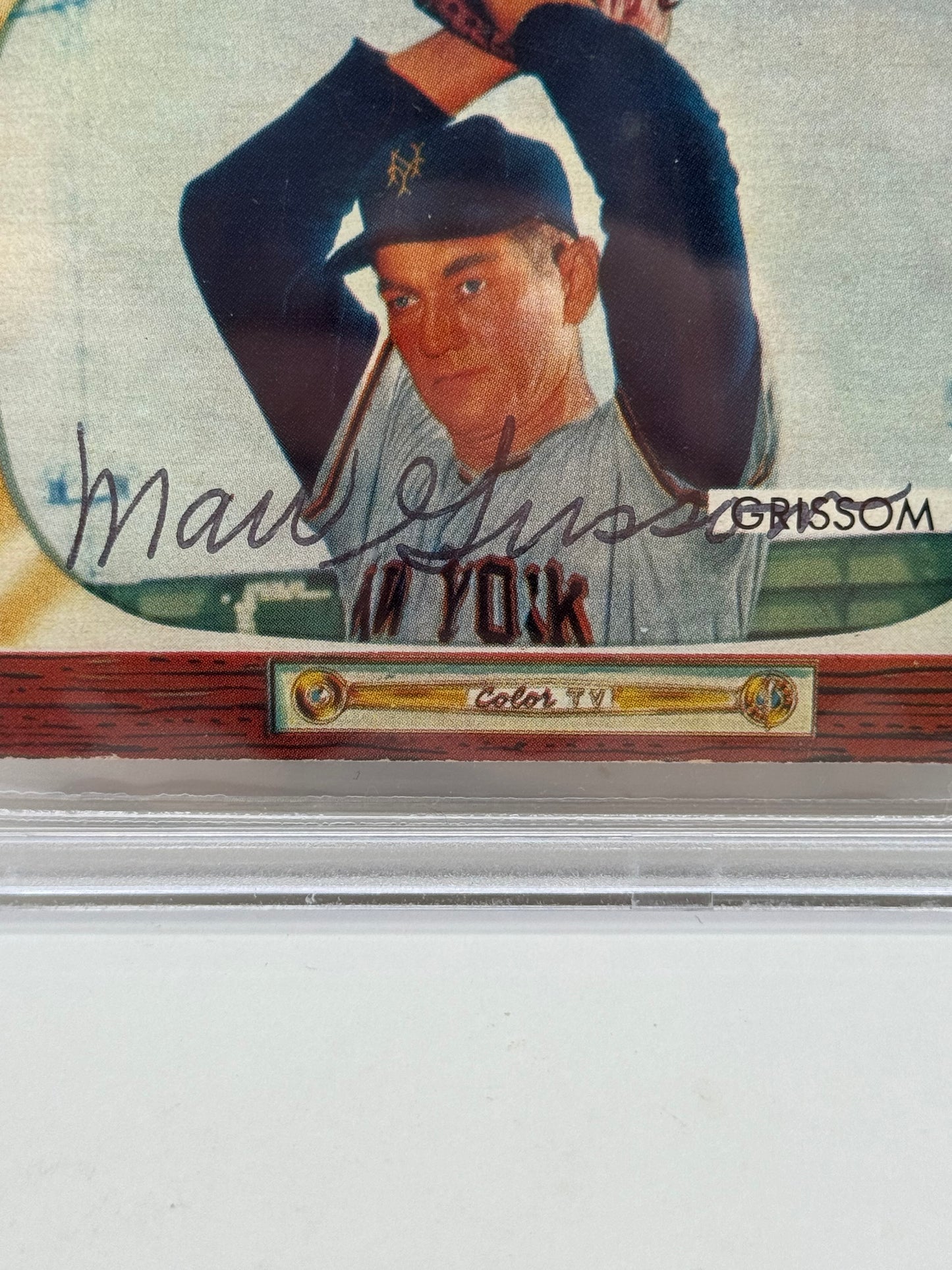 1955 Bowman Marv Grissom #123 Auto Beckett Authentic Deceased in 2005
