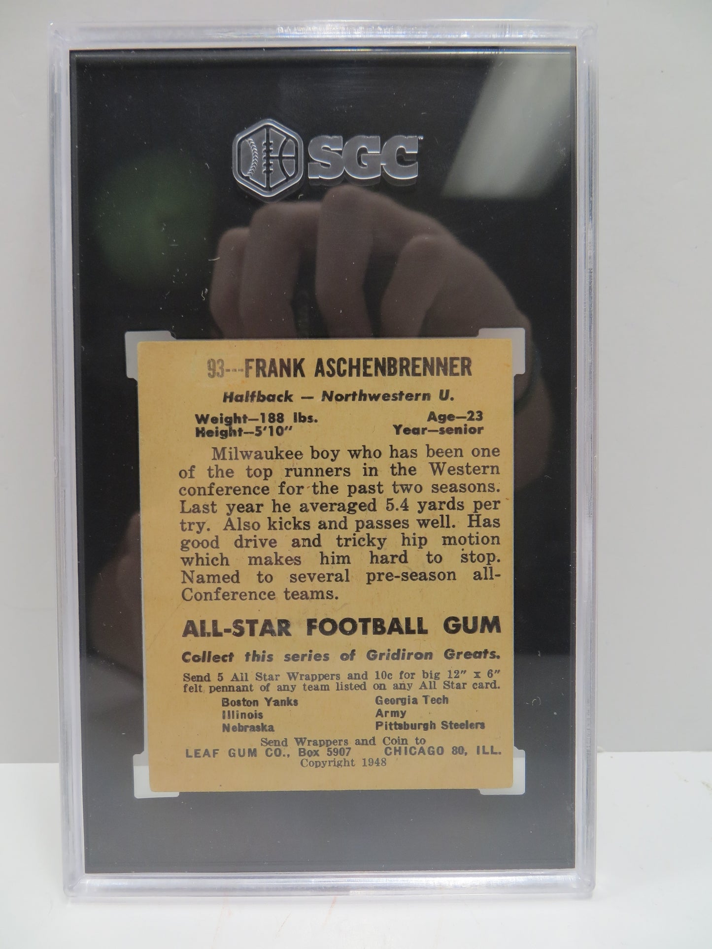 1948 Leaf Gum Co. Frank Aschenbrenner 93 SGC 2