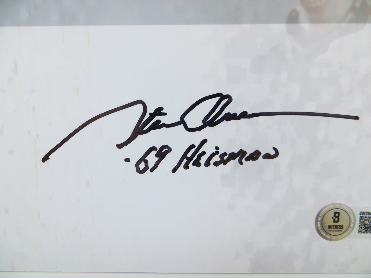 OKLAHOMA OU SOONERS HEISMAN BILLY SIMS STEVE OWENS JASON WHITE SIGNED 16x20 BAS