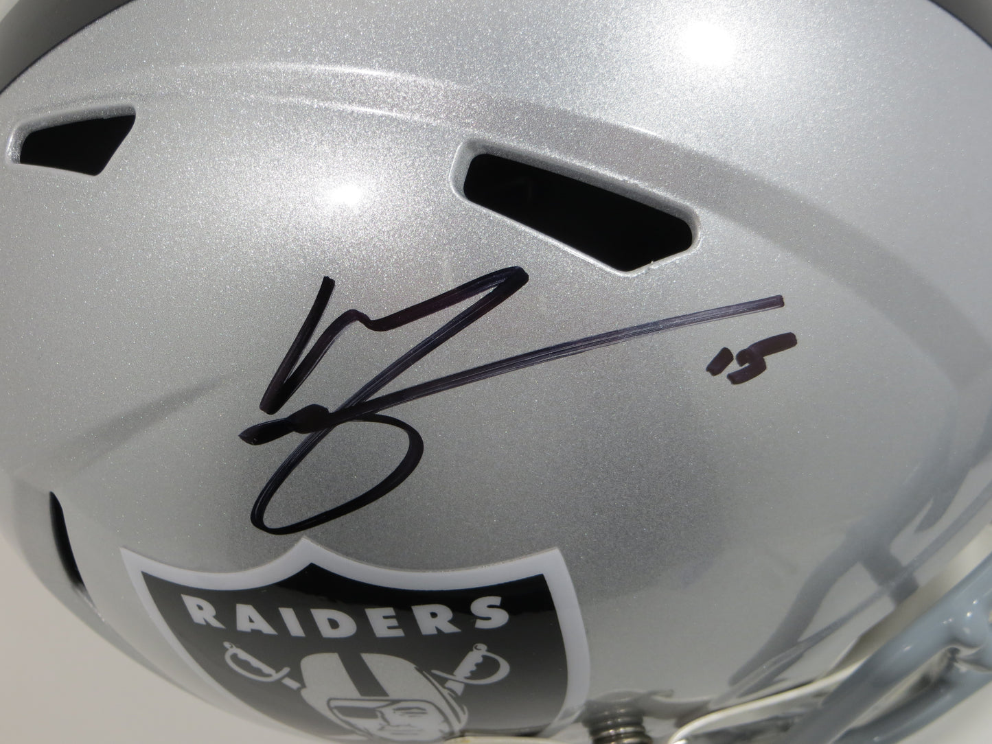 MICHAEL CRABTREE SIGNED OAKLAND RAIDERS Riddell FULL SIZE HELMET Texas Tech BAS