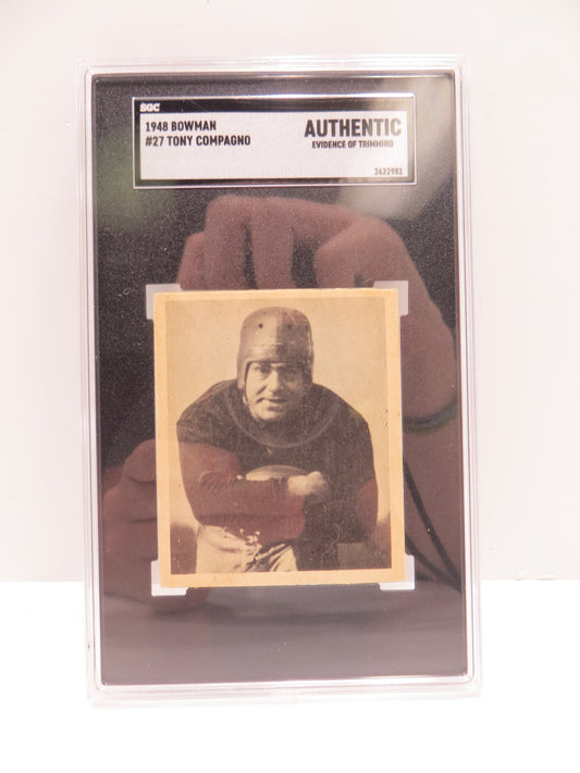1948 Bowman Tony Compagno 27 SGC Authentic